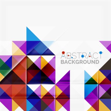 Soyut geometrik arkaplan. Modern çakışan üçgenler