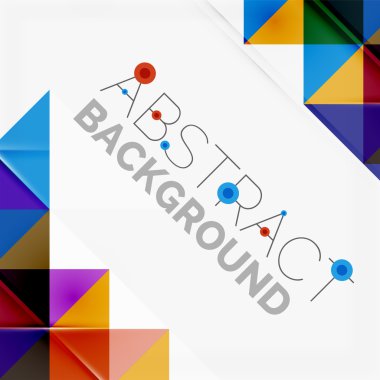 Soyut geometrik arkaplan. Modern çakışan üçgenler