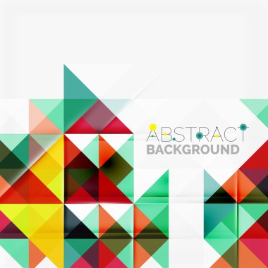 Soyut geometrik arkaplan. Modern çakışan üçgenler