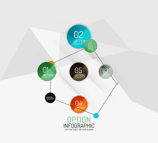 Σύγχρονη επιχείρηση αφηρημένη γεωμετρικά infographics — Διανυσματικό Αρχείο