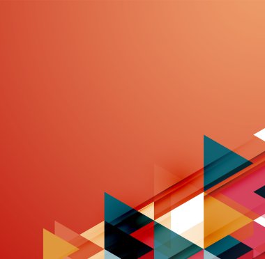 Soyut geometrik arkaplan. Modern çakışan üçgenler