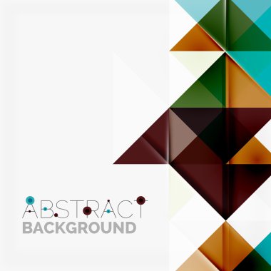 Soyut geometrik arkaplan. Modern çakışan üçgenler