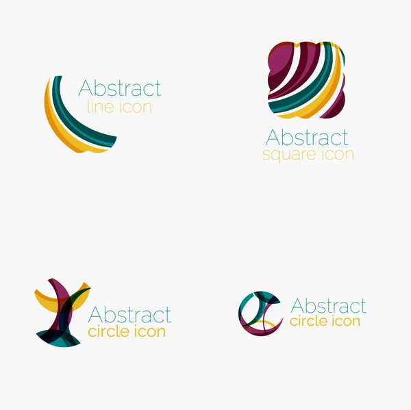 Abstract symmetric geometric shapes, business icon — Stock Vector