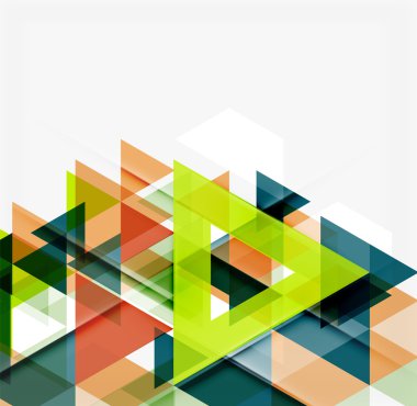 Soyut geometrik arkaplan. Modern çakışan üçgenler