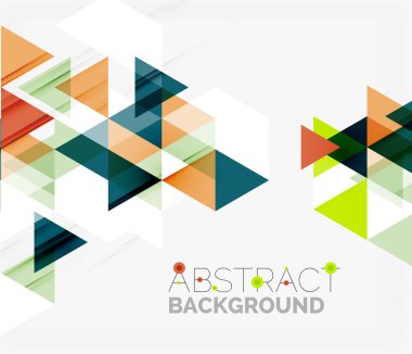 Soyut geometrik arkaplan. Modern çakışan üçgenler