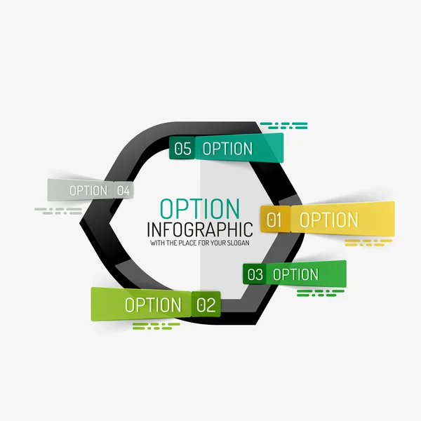 Infografías web de oficina de diseño de línea mínima — Archivo Imágenes Vectoriales