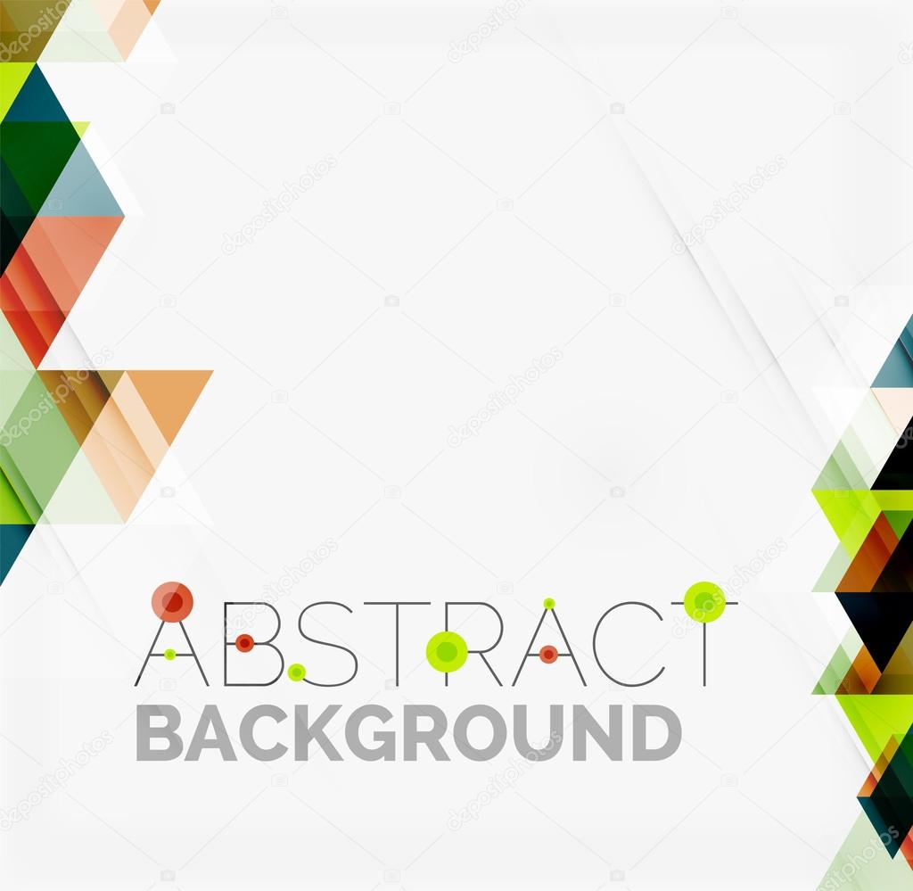 Abstract geometric background. Modern overlapping triangles