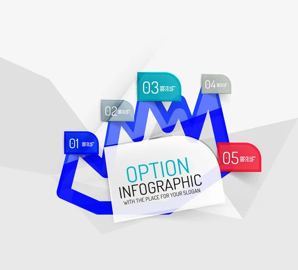 Infográficos geométricos de negócios abstratos modernos — Vetor de Stock