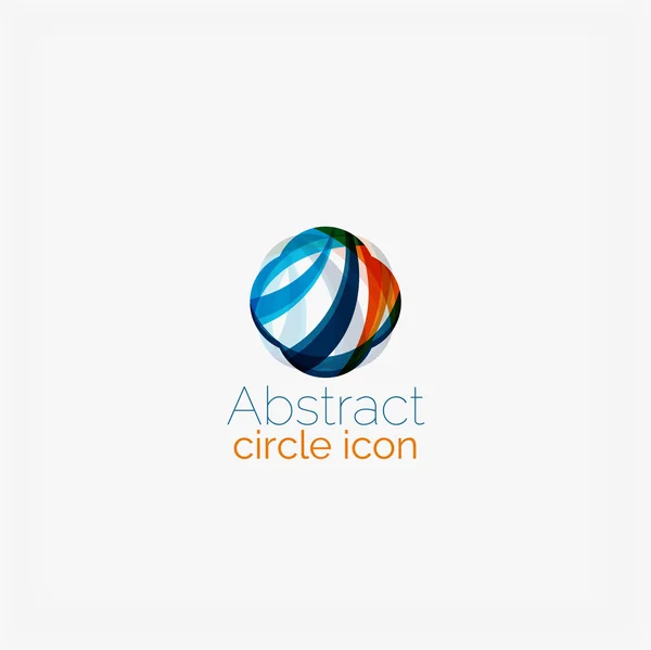 Clean elegant circle shaped abstract geometric logo. Universal for any idea — Stock Vector