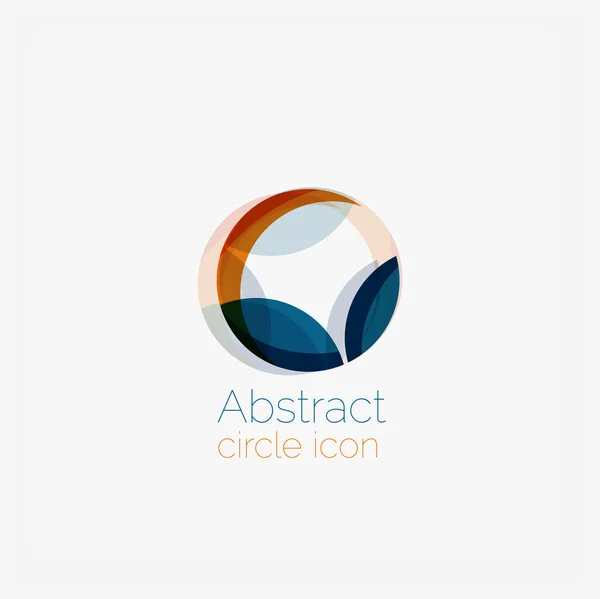 Logo géométrique abstrait en forme de cercle élégant propre. Universel pour toute idée — Image vectorielle