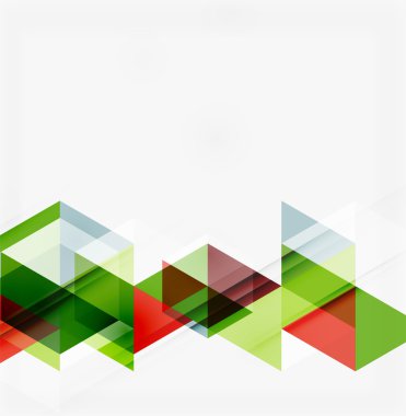Soyut geometrik arkaplan. Modern çakışan üçgenler