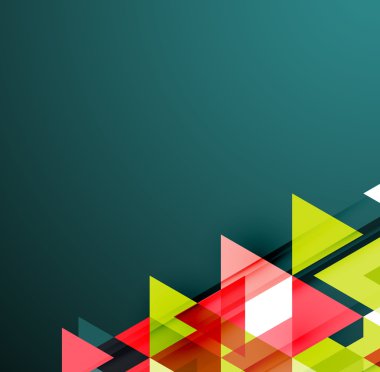 Soyut geometrik arkaplan. Modern çakışan üçgenler