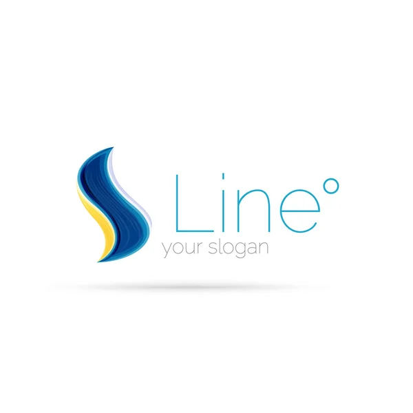 Abstraktní vlna linii logo — Stockový vektor