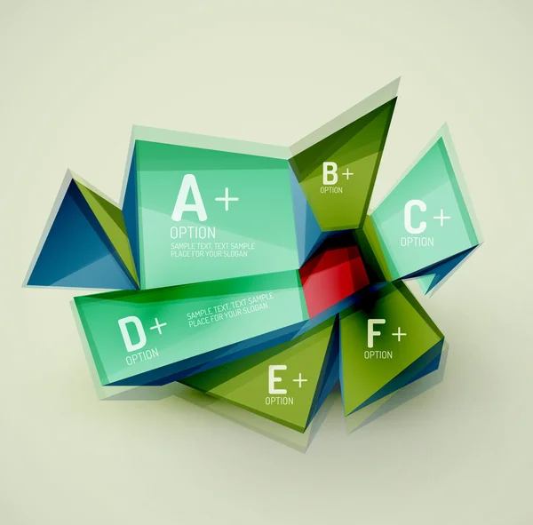 Formas geométricas com texto de amostra. Modelo abstrato — Vetor de Stock