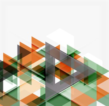 Soyut geometrik arkaplan. Modern çakışan üçgenler