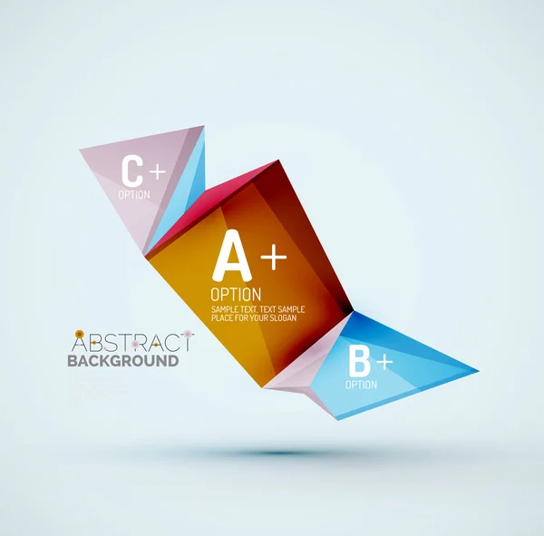 Formas geométricas con texto de muestra. Plantilla resumen — Vector de stock