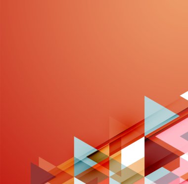 Soyut geometrik arkaplan. Modern çakışan üçgenler