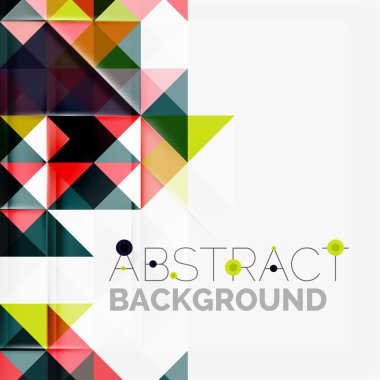 Soyut geometrik arkaplan. Modern çakışan üçgenler