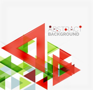 Soyut geometrik arkaplan. Modern çakışan üçgenler