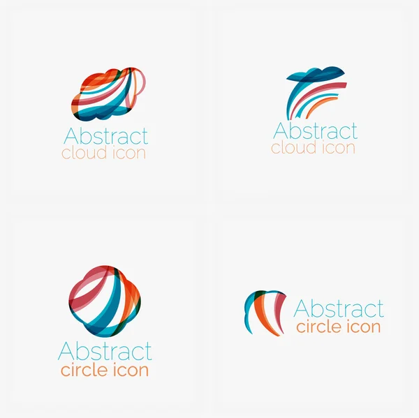 Clean elegant circle shaped abstract geometric logo. Universal for any idea — Stock Vector