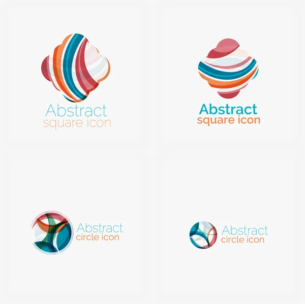 Clean elegant circle shaped abstract geometric logo. Universal for any idea — Stock Vector