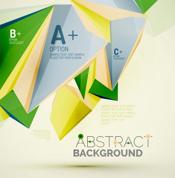 Geometrische Formen in der Luft. Vektor abstrakter Hintergrund — Stockvektor