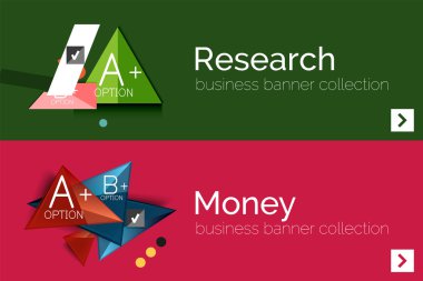 Infographic düz tasarım afiş ile geometrik diyagramı
