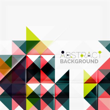 Soyut geometrik arkaplan. Modern çakışan üçgenler