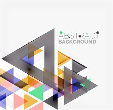 Soyut geometrik arkaplan. Modern çakışan üçgenler