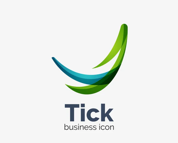 Modern kullancs absztrakt hullám logo tervezés — Stock Vector