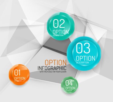 iş geometrik seçeneği adımları infographics