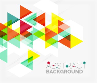 Soyut geometrik arkaplan. Modern çakışan üçgenler