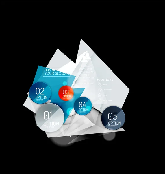 Infographie triangulaire abstraite d'entreprise mise en page — Image vectorielle