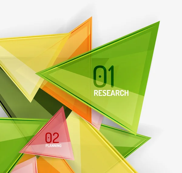 Infográficos geométricos coloridos modernos de negócios — Vetor de Stock