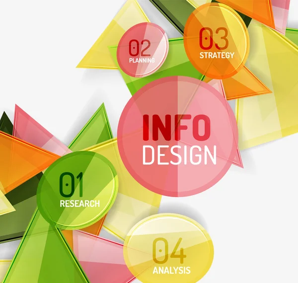 Affari moderni colorati infografica geometrica — Vettoriale Stock