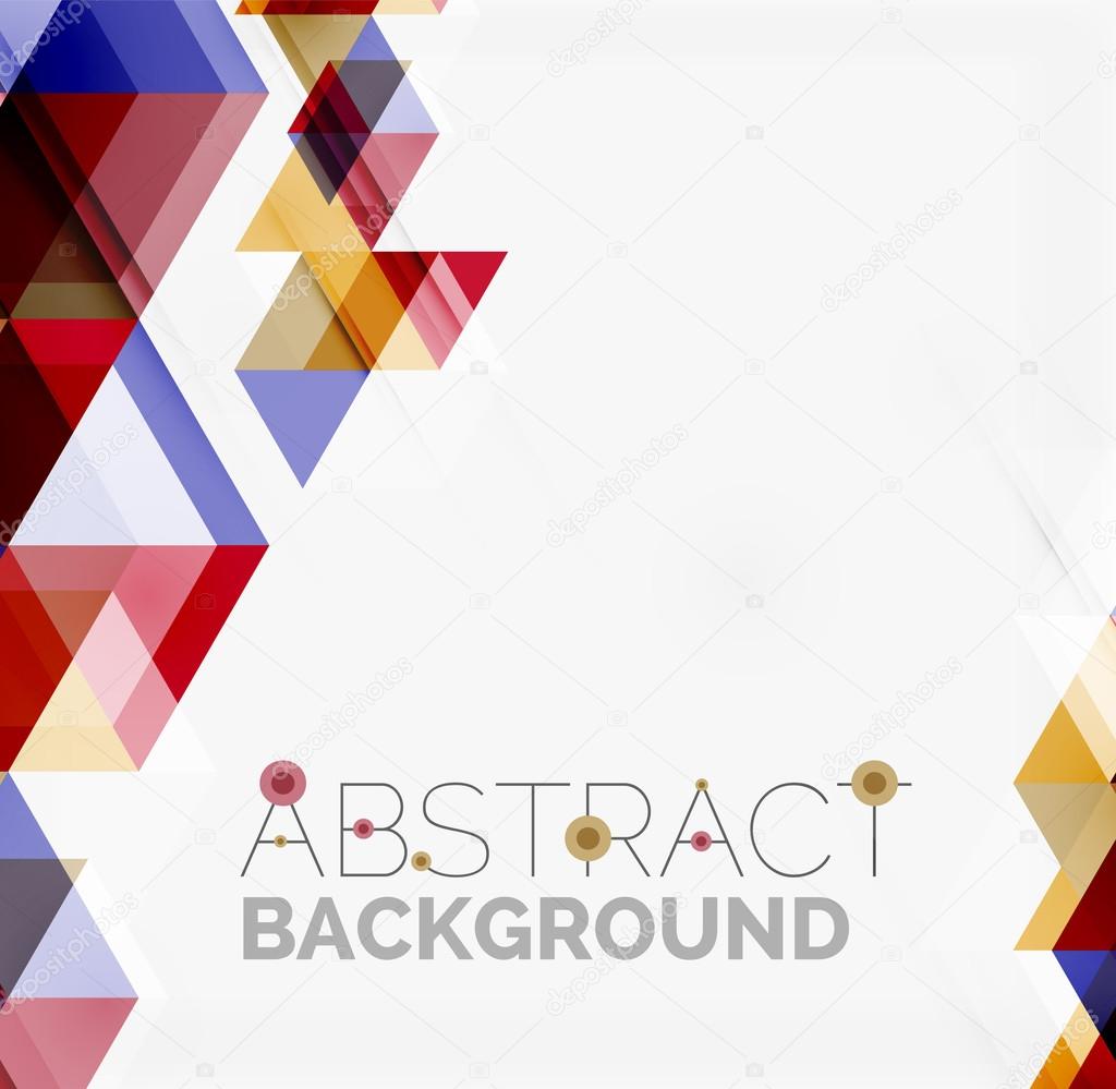 Abstract geometric background. Modern overlapping triangles