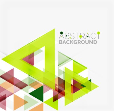 Soyut geometrik arkaplan. Modern çakışan üçgenler