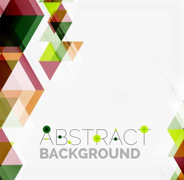 Soyut geometrik arkaplan. Modern çakışan üçgenler