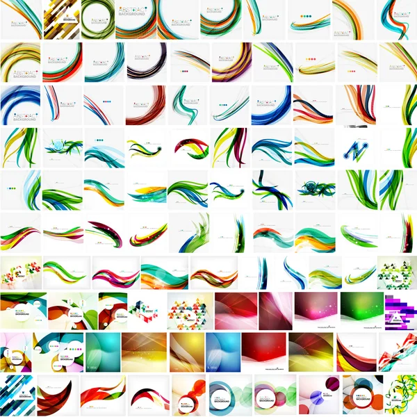 Mega colección de fondos abstractos geométricos — Vector de stock