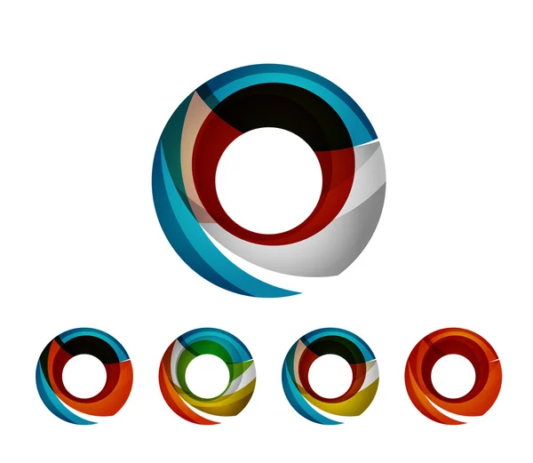 Набір абстрактних геометричних фірм логотип кільце, коло — стоковий вектор
