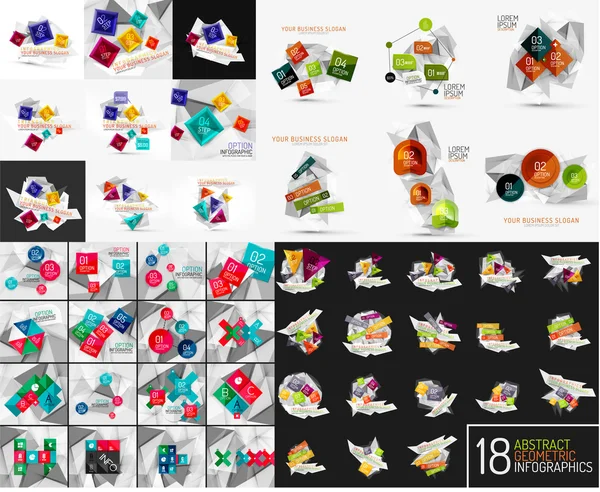 Vektorové mega sada moderní podnikání infographic šablon — Stockový vektor