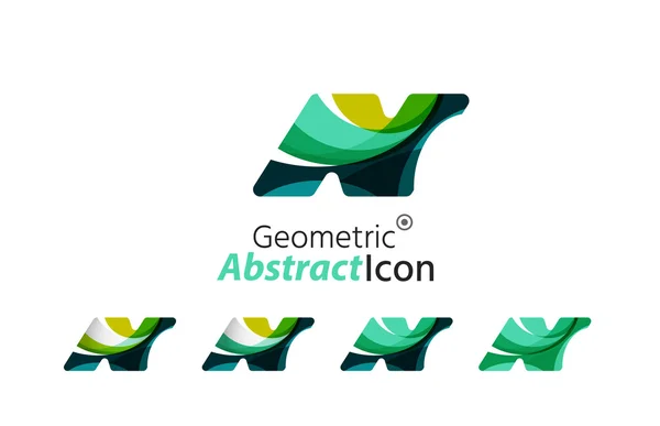 Set van abstracte geometrische bedrijf logo N brieven — Stockvector