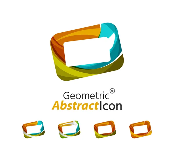 Instellen van abstracte geometrische bedrijf logo frame, scherm — Stockvector