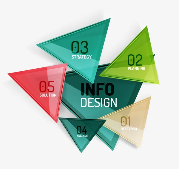 Affari moderni colorati infografica geometrica — Vettoriale Stock