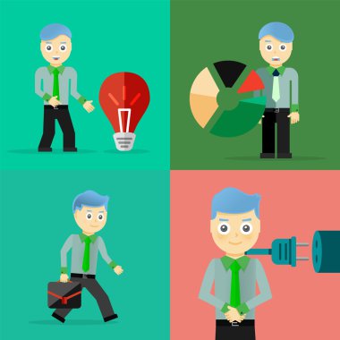 işadamı poz karakter kavramları kümesi