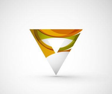 Soyut geometrik şirket logosu üçgen, ok