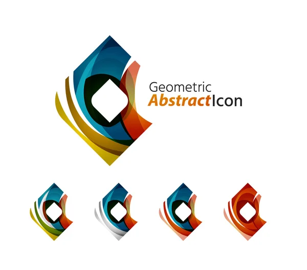 Conjunto de empresa geométrica abstracta logo cuadrado, rombo — Vector de stock