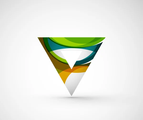 Triángulo abstracto del logotipo de la empresa geométrica, flecha — Archivo Imágenes Vectoriales