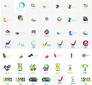 büyük kurumsal şirketin logosu koleksiyonu