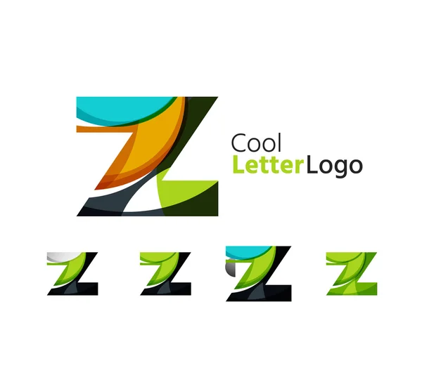 Set of abstract Z letter company logos — Stock Vector